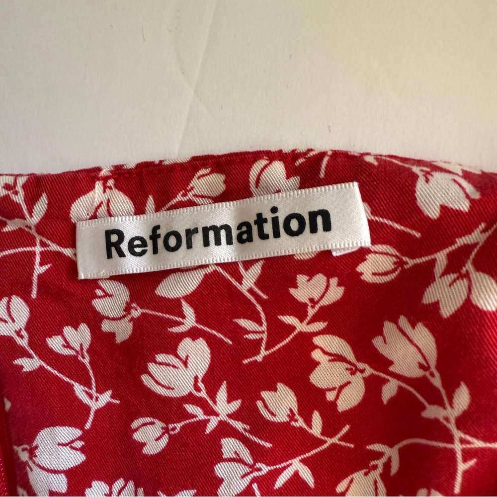 Reformation Red Floral Dress - Picture 4 of 11